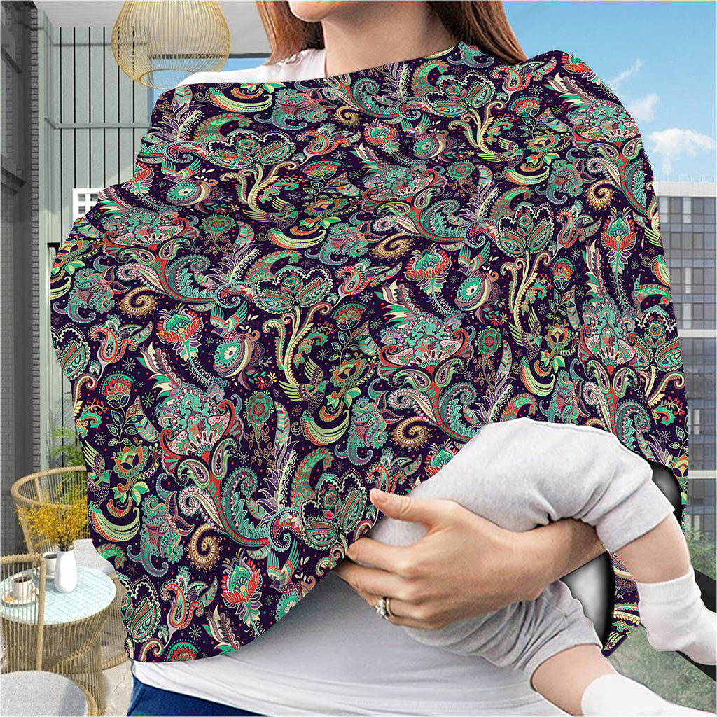 Retro Indian Paisley Pattern Print Baby Seat Cover