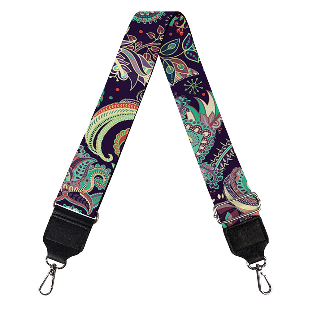 Retro Indian Paisley Pattern Print Bag Strap