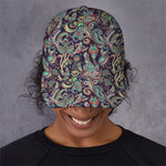 Retro Indian Paisley Pattern Print Baseball Cap