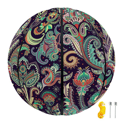 Retro Indian Paisley Pattern Print Basketball