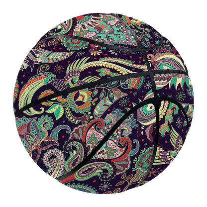 Retro Indian Paisley Pattern Print Basketball