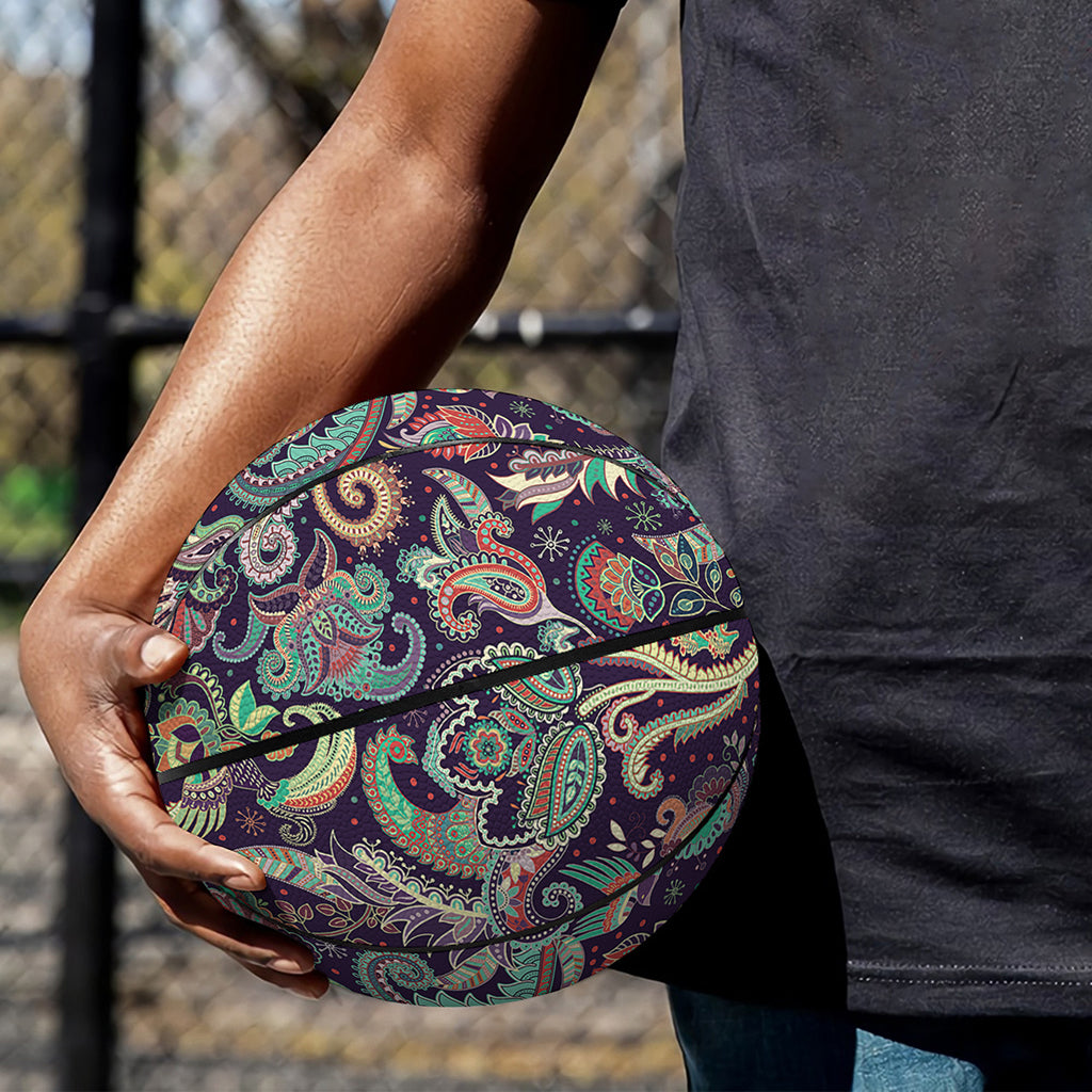 Retro Indian Paisley Pattern Print Basketball