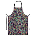 Retro Indian Paisley Pattern Print Bib Apron With Pocket