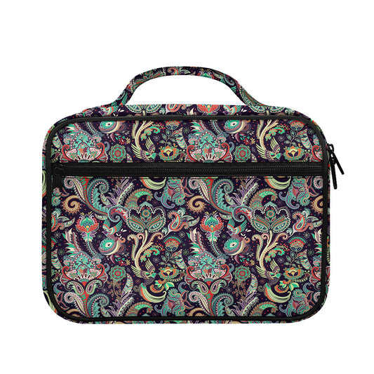 Retro Indian Paisley Pattern Print Briefcase Bible Bag