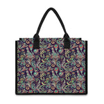Retro Indian Paisley Pattern Print Canvas Tote Bag