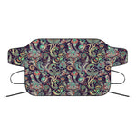 Retro Indian Paisley Pattern Print Car Windshield Snow Cover