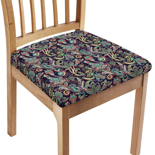 Retro Indian Paisley Pattern Print Chair Cushion Cover