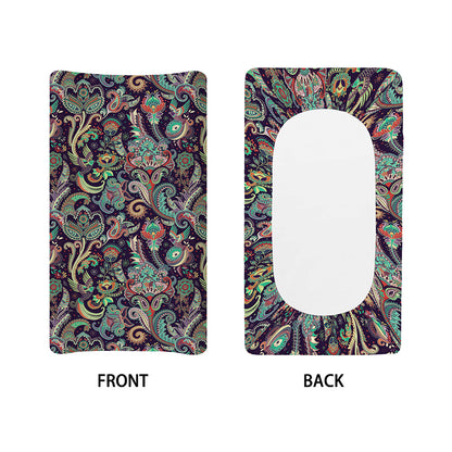 Retro Indian Paisley Pattern Print Changing Pad Cover