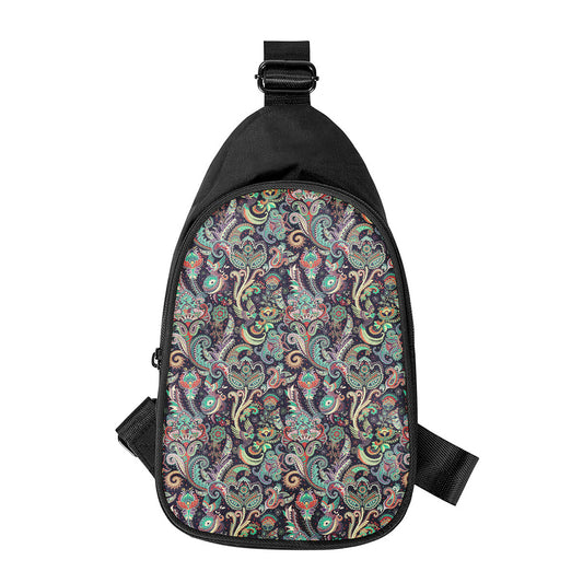 Retro Indian Paisley Pattern Print Chest Bag