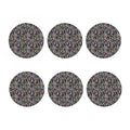Retro Indian Paisley Pattern Print Coaster Set