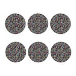 Retro Indian Paisley Pattern Print Coaster Set