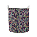 Retro Indian Paisley Pattern Print Collapsible Laundry Basket
