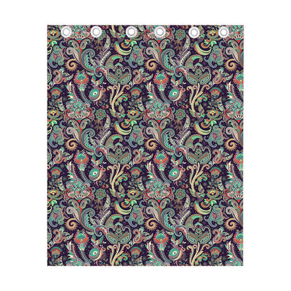 Retro Indian Paisley Pattern Print Curtain