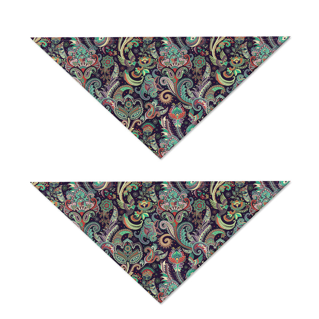 Retro Indian Paisley Pattern Print Dog Bandana