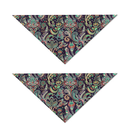 Retro Indian Paisley Pattern Print Dog Bandana