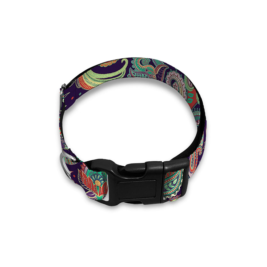 Retro Indian Paisley Pattern Print Dog Collar
