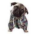Retro Indian Paisley Pattern Print Dog Zip Up Hoodie