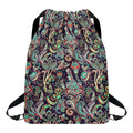 Retro Indian Paisley Pattern Print Drawstring Backpack