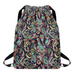 Retro Indian Paisley Pattern Print Drawstring Backpack