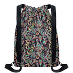 Retro Indian Paisley Pattern Print Drawstring Backpack