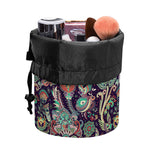 Retro Indian Paisley Pattern Print Drawstring Makeup Bag