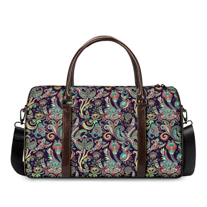 Retro Indian Paisley Pattern Print Duffle Bag