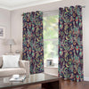 Retro Indian Paisley Pattern Print Extra Wide Grommet Curtains