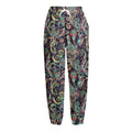 Retro Indian Paisley Pattern Print Fleece Lined Knit Pants