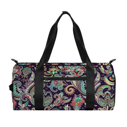 Retro Indian Paisley Pattern Print Gym Bag