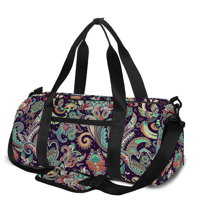 Retro Indian Paisley Pattern Print Gym Bag