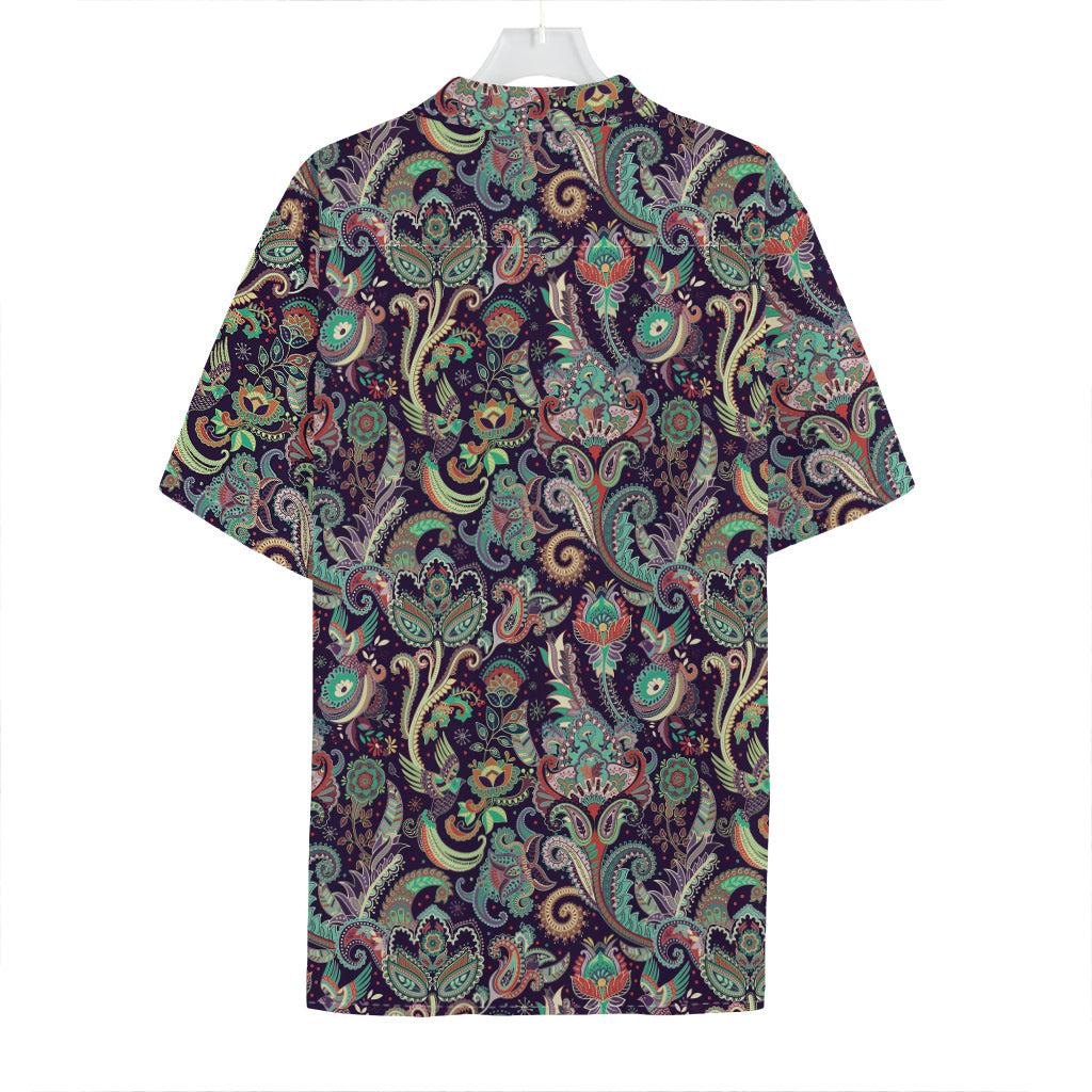 Retro Indian Paisley Pattern Print Hawaiian Shirt