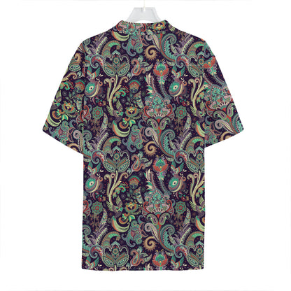 Retro Indian Paisley Pattern Print Hawaiian Shirt