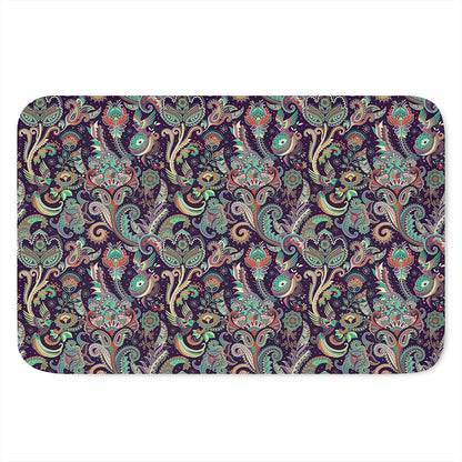 Retro Indian Paisley Pattern Print Indoor Door Mat