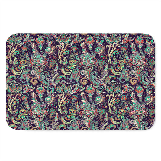 Retro Indian Paisley Pattern Print Indoor Door Mat
