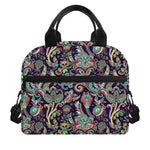 Retro Indian Paisley Pattern Print Insulated Lunch Bag