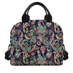 Retro Indian Paisley Pattern Print Insulated Lunch Bag