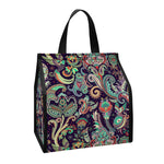 Retro Indian Paisley Pattern Print Insulated Lunch Tote