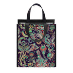 Retro Indian Paisley Pattern Print Insulated Lunch Tote