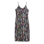 Retro Indian Paisley Pattern Print Jersey Midi Cami Dress