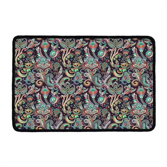 Retro Indian Paisley Pattern Print Kitchen Mat