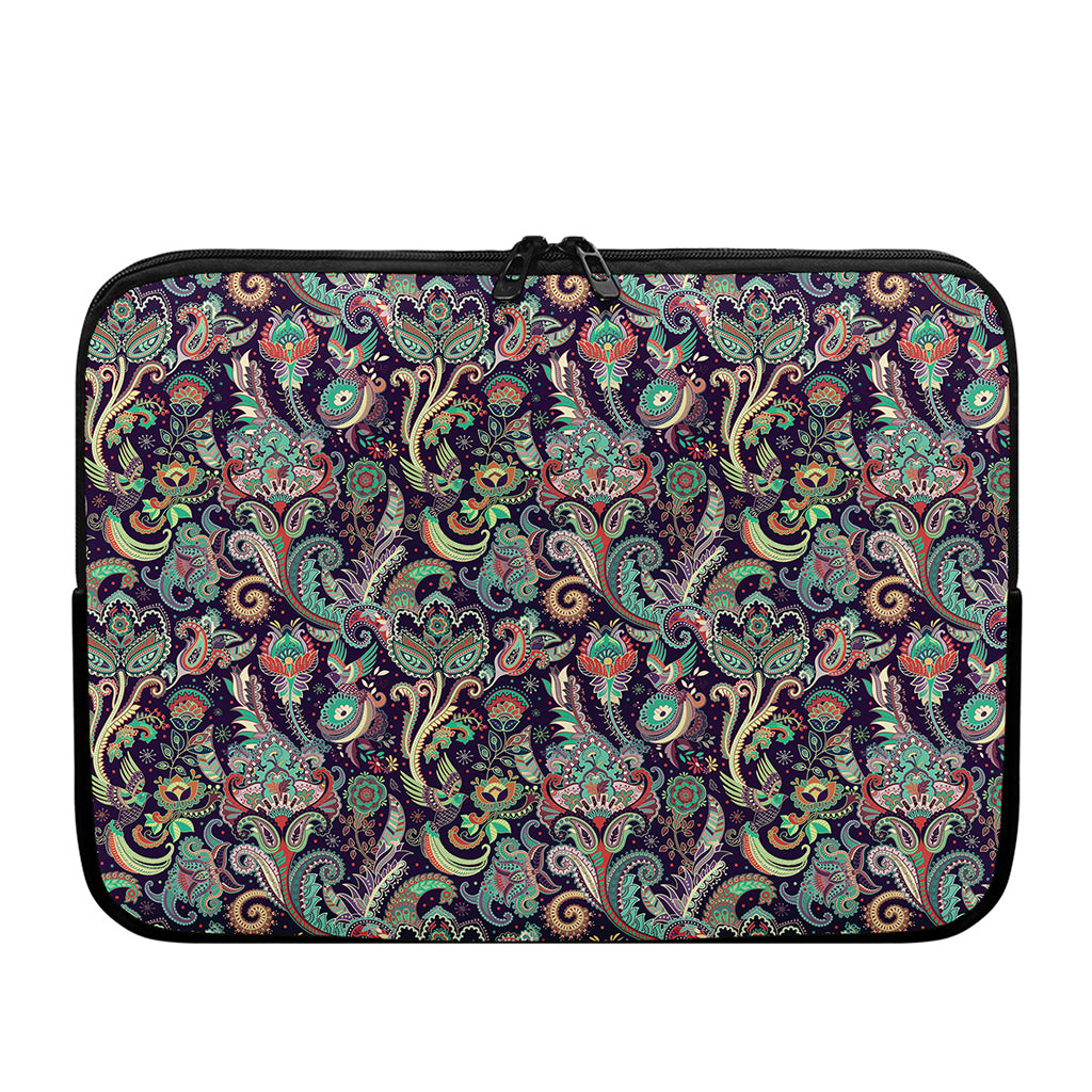 Retro Indian Paisley Pattern Print Laptop Sleeve
