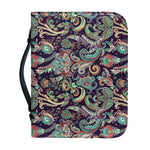 Retro Indian Paisley Pattern Print Leather Bible Cover