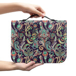 Retro Indian Paisley Pattern Print Leather Bible Cover