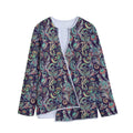 Retro Indian Paisley Pattern Print Long Sleeve Short Coat
