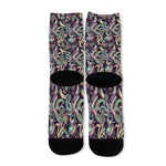 Retro Indian Paisley Pattern Print Long Socks