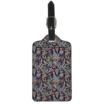 Retro Indian Paisley Pattern Print Luggage Tag