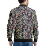 Retro Indian Paisley Pattern Print Men's Bomber Jacket