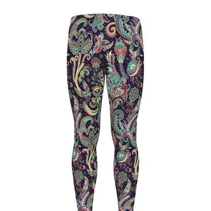 Retro Indian Paisley Pattern Print Men's leggings