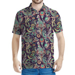 Retro Indian Paisley Pattern Print Men's Polo Shirt