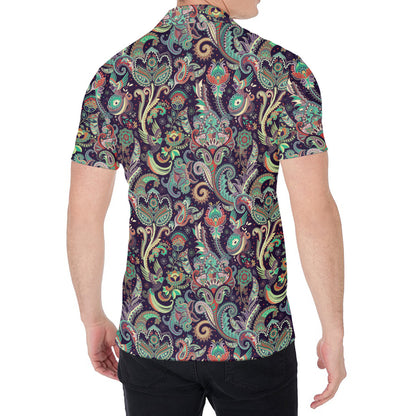 Retro Indian Paisley Pattern Print Men's Shirt